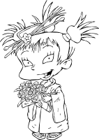 A coloring page of the rugrats